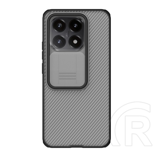 Nillkin Xiaomi 15T camshield pro szilikon telefonvédő (ütésállóság, kameravédő, csíkos) átlátszó/fekete