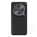 Nillkin Xiaomi 15 Ultra camshield prop magnetic szilikon védő (ütésállóság, kameravédő, kitámasztó, csíkos) fekete