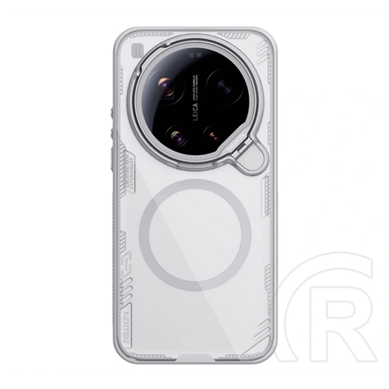 Nillkin Xiaomi 17 Ultra iceblade prop magnetic szilikon védő (ütésálló, kameravédő, kitámasztó, mágneses) világosszürke