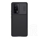 Nillkin Xiaomi Poco F5 Pro camshield pro védő (szilikon keret, közepesen ütésálló, kamera védelem, csíkos minta) fekete