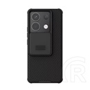 Nillkin Xiaomi Poco X6 5G camshield pro műanyag telefonvédő (szilikon keret, ütésállóság, kameravédő, csíkos) fekete
