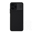 Nillkin Xiaomi Redmi 12 camshield telefonvédő (szilikon keret, közepesen ütésálló, kamera védelem, csíkos) fekete