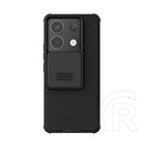 Nillkin Xiaomi Redmi Note 13 5G camshield műanyag telefonvédő (szilikon keret, ütésállóság, kameravédő, csíkos) fekete