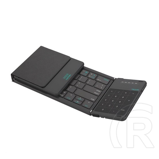 Nillkin cube pocket bluetooth billentyűzet (univerzális, qwerty, angol nyelvű, számbillentyűzet, összehajtható) fekete