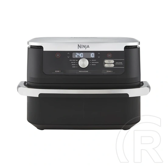 Ninja Foodi AF500EU forrólevegős sütő (10,4 L, 2470 W, 7 funkció, dupla fiókos, időzítő, fekete/szürke)