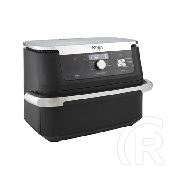 Ninja Foodi AF500EU forrólevegős sütő (10,4 L, 2470 W, 7 funkció, dupla fiókos, időzítő, fekete/szürke)