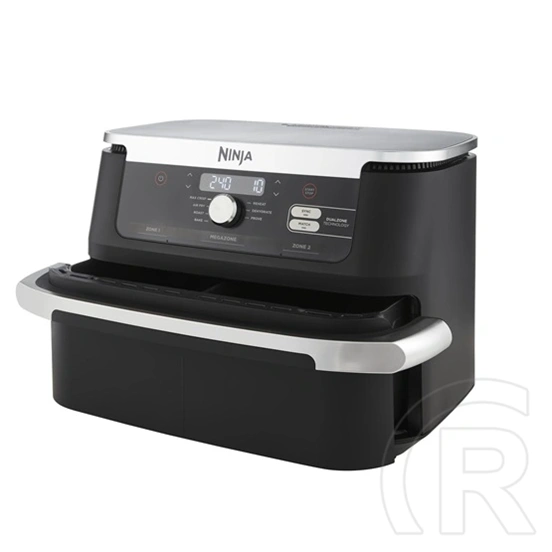 Ninja Foodi AF500EU forrólevegős sütő (10,4 L, 2470 W, 7 funkció, dupla fiókos, időzítő, fekete/szürke)
