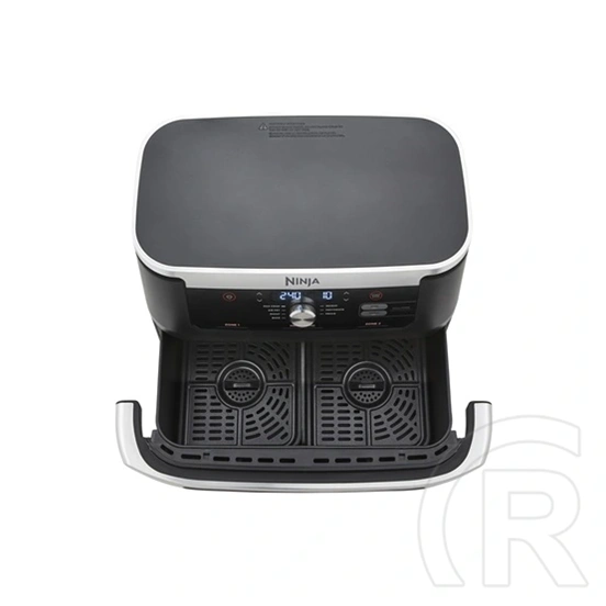 Ninja Foodi AF500EU forrólevegős sütő (10,4 L, 2470 W, 7 funkció, dupla fiókos, időzítő, fekete/szürke)