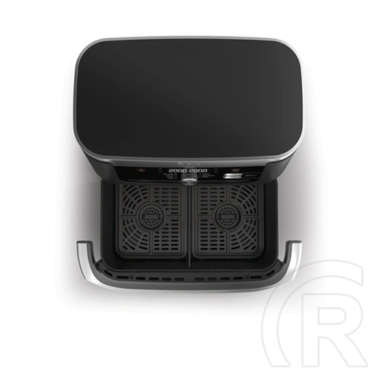 Ninja Foodi AF500EU forrólevegős sütő (10,4 L, 2470 W, 7 funkció, dupla fiókos, időzítő, fekete/szürke)