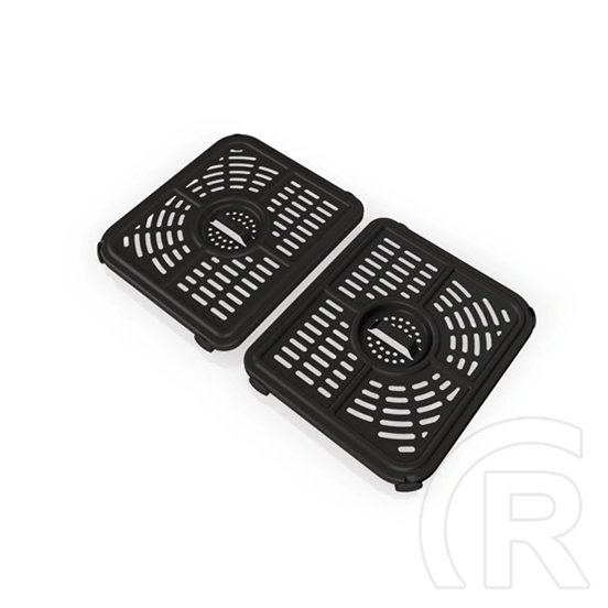 Ninja Foodi AF500EU forrólevegős sütő (10,4 L, 2470 W, 7 funkció, dupla fiókos, időzítő, fekete/szürke)