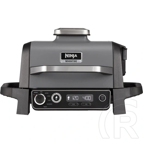 Ninja Woodfire OG701EU elektromos grill és füstölő (Woodfire, kültéri, 7 mód, IPX4, szürke/fekete)
