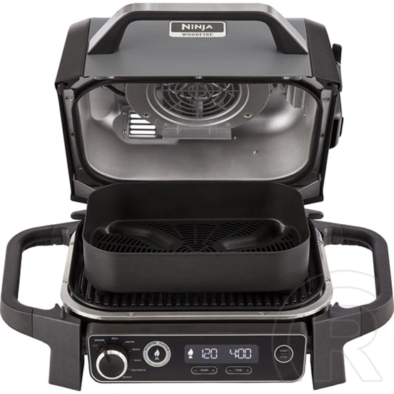 Ninja Woodfire OG701EU elektromos grill és füstölő (Woodfire, kültéri, 7 mód, IPX4, szürke/fekete)