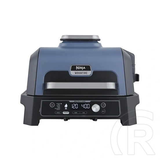 Ninja Woodfire Pro Connect XL elektromos grill és füstölő (1700 W, 7 funkció, 40-260 °C, beépített hőmérő, kék/fekete)