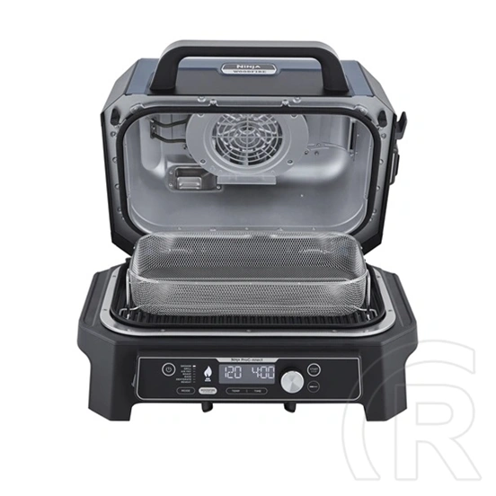 Ninja Woodfire Pro Connect XL elektromos grill és füstölő (1700 W, 7 funkció, 40-260 °C, beépített hőmérő, kék/fekete)