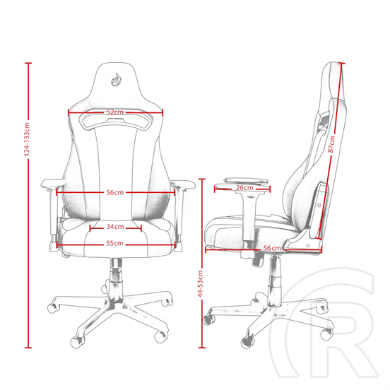 Nitro Concepts E250 Gaming szék (fekete)