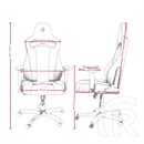 Nitro Concepts E250 Radiant White Gaming szék (fekete-fehér)