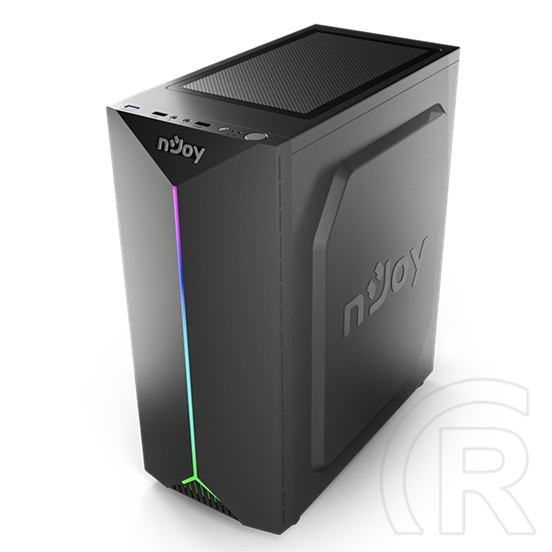 Njoy Anil ház (ATX, tápegység nélkül, USB 2.0, USB 3.0, fekete)