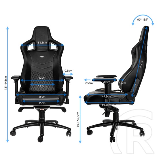 Noblechairs EPIC bőr Gaming szék (fekete)