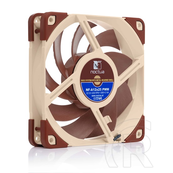 Noctua NF-A12x25 PWM Hűtő ventilátor (120 mm, 450-1900 rpm, 10,2 dB - 21,4 dB)