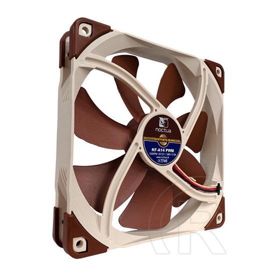 Noctua NF-A14-PWM hűtő ventilátor (140 mm, 300-1500 rpm, 24,6 dB)