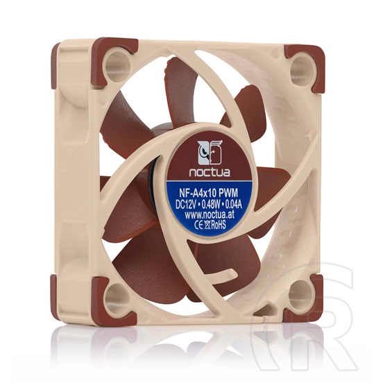 Noctua NF-A4x10 PWM Hűtő ventilátor (40 mm, 1000-5000 rpm, 12,9 dB - 19,6 dB)