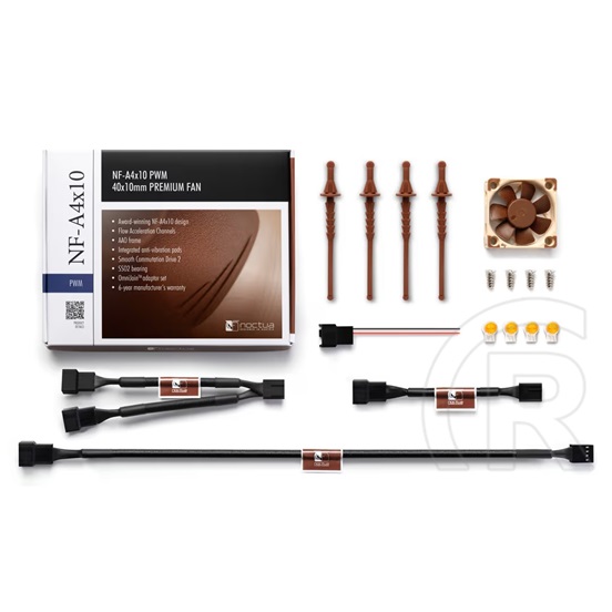 Noctua NF-A4x10 PWM Hűtő ventilátor (40 mm, 1000-5000 rpm, 12,9 dB - 19,6 dB)