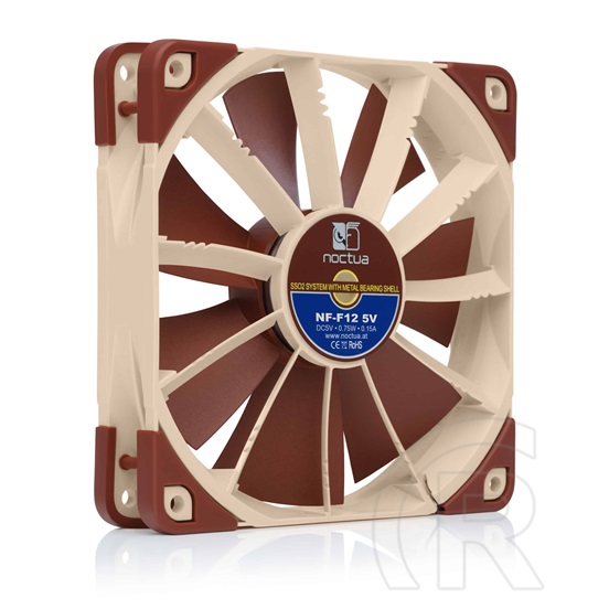 Noctua NF-F12 5V Hűtő ventilátor (120 mm, 300-1500 rpm, 4,48 dB - 22,4 dB)