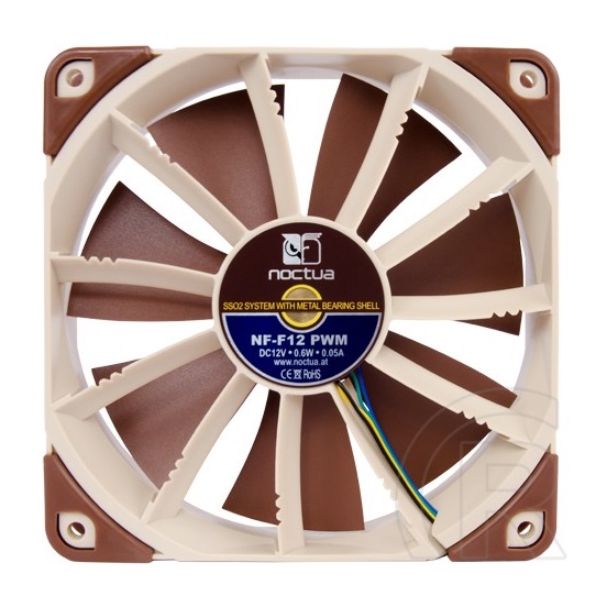 Noctua NF-F12 PWM hűtő ventilátor (120 mm, 300-1500 rpm, 18,6-22,4 dB)