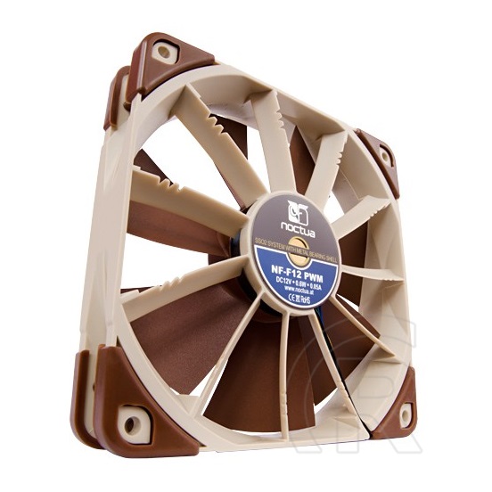 Noctua NF-F12 PWM hűtő ventilátor (120 mm, 300-1500 rpm, 18,6-22,4 dB)