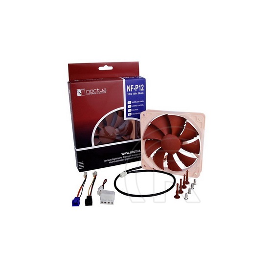 Noctua NF-P12 hűtő ventilátor (120 mm, 900-1300 rpm, 12,6-19,8 dB)