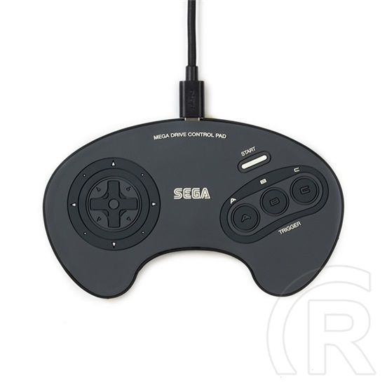 Numskull SEGA Mega Drive kontroller alakú vezeték nélküli töltő (10W, Qi, túláram/túlmelegedés védelem)