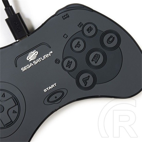 Numskull Sega Saturn kontroller alakú vezeték nélküli töltőpad (10W, okostelefonokhoz kompatibilis, túltöltés- és túlmel