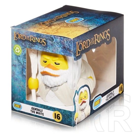 Numskull Tubbz Boxed - A Gyűrűk Ura "Gandalf the White" gumikacsa (dobozos, gyűjtői, kb. 9 cm, PVC, fehér)