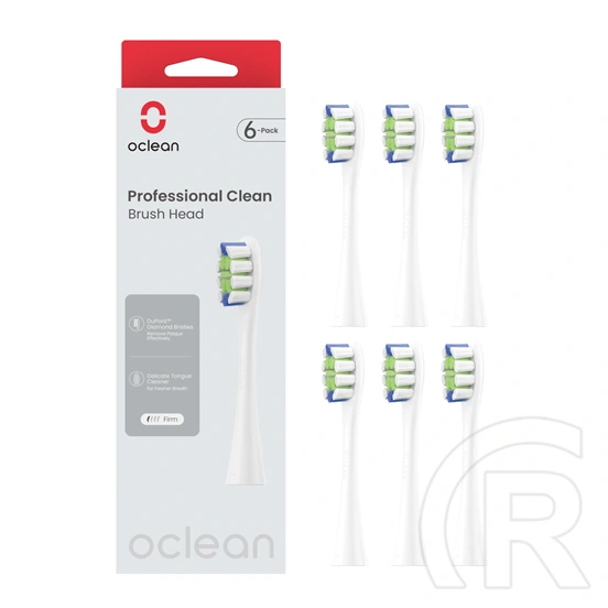 Oclean elektromos Professional clean fogkefe pótfej (6 db, fehér)