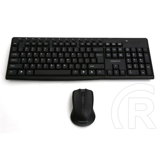 Omega OKM071B cordless billentyűzet + egér (US, USB, fekete)
