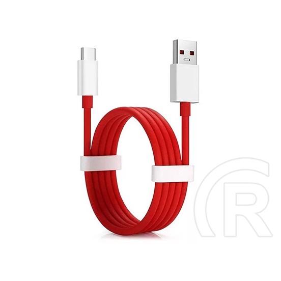 OnePlus adatkábel és töltő (type-a - type-c, D301, piros/fehér, ECO csomagolás)
