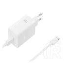 Oppo hálózati töltő usb aljzat (100w, pd gyorstöltő + type-c kábel) fehér