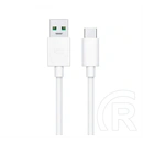 Oppo supervooc adatkábel (usb - type-c, 100w, gyorstöltő, 100cm) fehér