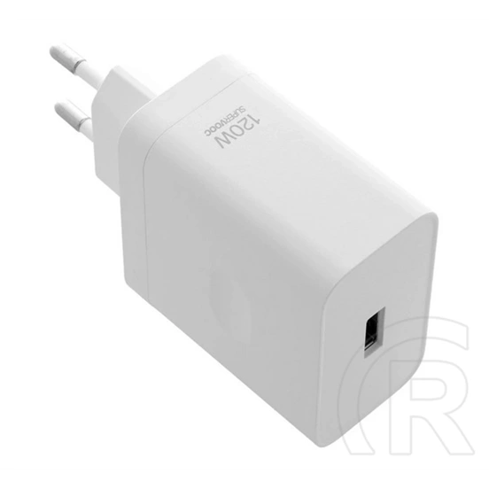 Oppo supervooc hálózati töltő usb aljzat (120w, pd gyorstöltő 3.0 + type-c kábel) fehér