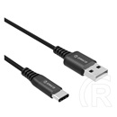 Orico adatkábel és töltő (usb - type-c, gyorstöltés támogatás, 100cm, törésgátló, cipőfűző minta) fekete