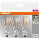Osram Base Filament LED körte izzó 7 W 806 lm E27 (meleg fehér) 3 db