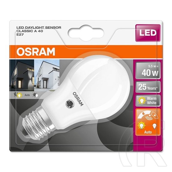 Osram Star+ 5,5 W/827 40 E27 470 lumen matt LED fényérzékelős körte izzó