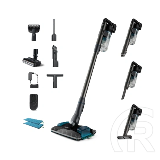 PHILIPS XC8055/01 8000 AquaPlus Vezeték nélküli porszívó és felmosó, kék/fekete