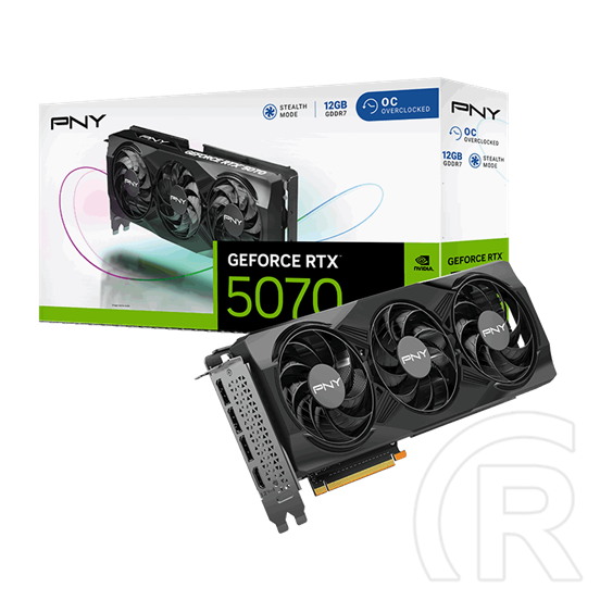 PNY GeForce RTX 5070 OC VGA (PCIE, 12 GB GDDR7, 192 bit, 3xDP+HDMI)
