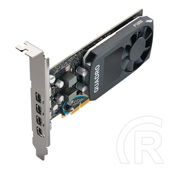 PNY NVIDIA Quadro P1000 VGA (PCIe 3.0, 4 GB GDDR5, 128 bit, 4xMiniDP/DP)