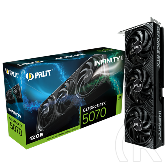Palit GeForce RTX 5070 Infinity 3 VGA (PCIe 5.0, 12 GB GDDR7, 192 bit, 3xDP+1xHDMI)