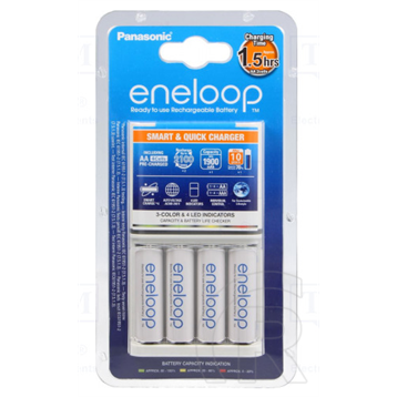 Panasonic BQ-CC55 akkutöltő + 4 db 1900 mAh Eneloop AA akkumulátor