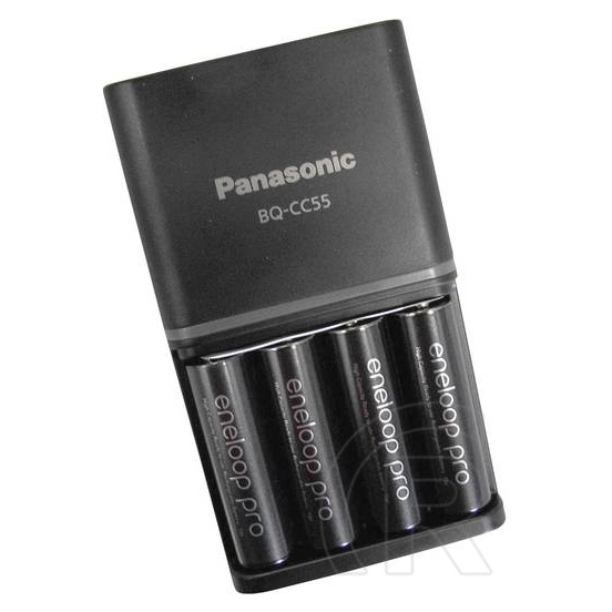 Panasonic BQ-CC55 akkutöltő + 4 db 2500 mAh Eneloop Pro AA akkumulátor