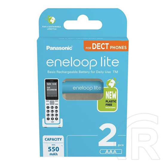 Panasonic Eneloop Lite akkumulátor (2 db, 550 mAh, Ni-MH, AAA)