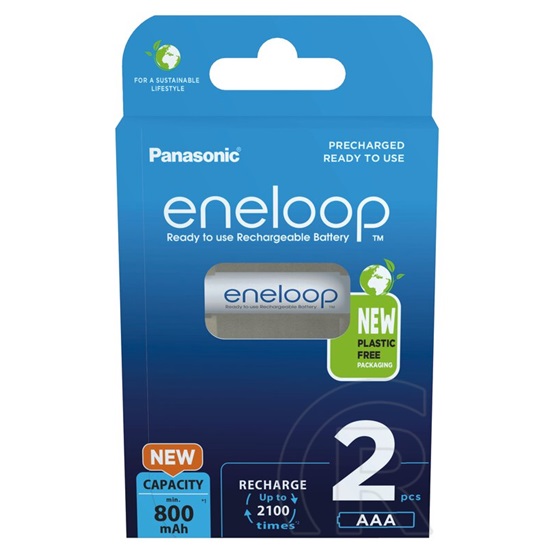 Panasonic Eneloop akkumulátor (2 db, 800 mAh, Ni-MH, AAA)